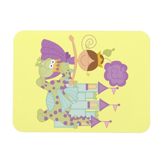 Brünette Prinzessin Magnet (Horizontal)