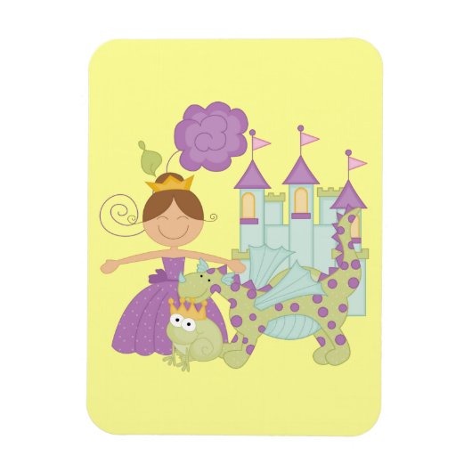 Brünette Prinzessin Magnet (Vertikal)