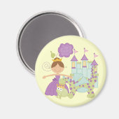 Brünette Prinzessin Magnet (Vorderseite/Rückseite)