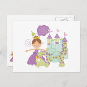 Brünette Prinzessin Postkarte (Vorne/Hinten)
