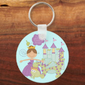 Brünette Prinzessin Schlüsselanhänger (Vorderseite)