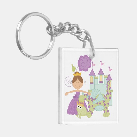 Brünette Prinzessin Schlüsselanhänger (Vorderseite links)