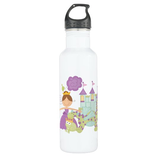 Brünette Prinzessin Trinkflasche (Vorderseite)