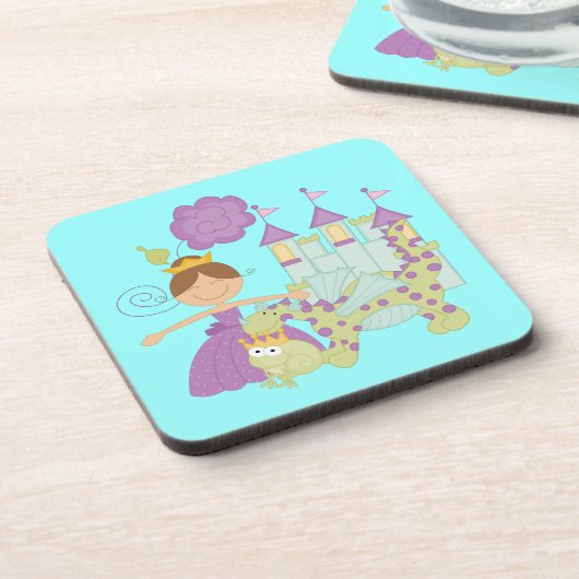 Brünette Prinzessin Untersetzer (Linke Seite)