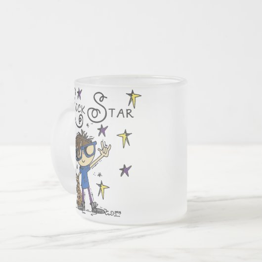 Brunette Rock Star Mattglastasse (Vorderseite Links)