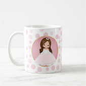 Brünette Rosa Prinzessin Kaffeetasse (Links)