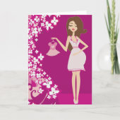 brünette Schwangere Ankündigung (Vorderseite)