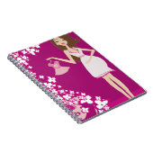 brünette Schwangere Notizblock (Rechte Seite)