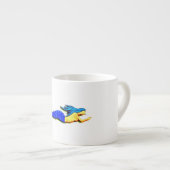 brünette SchwimmMeerjungfrau Espressotasse (Vorderseite Rechts)