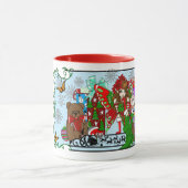 Brünette Weihnachtsmesse Tasse (Zentrum)