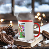 Brünette Weihnachtsmesse Tasse
