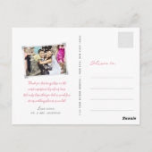 Brünetter Cartoon Ehemann Mr. & Mrs. Wedding Viele Postkarte (Rückseite)