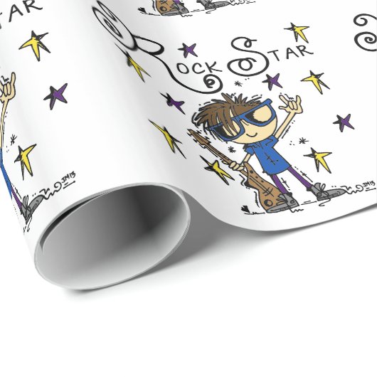 Brünetter Felsen-Stern Geschenkpapier (Rolleneckpunkt)