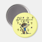 Brünetter Felsen-Stern Magnet (Vorderseite/Rückseite)