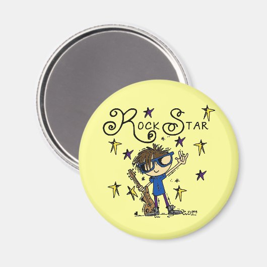 Brünetter Felsen-Stern Magnet (Vorderseite/Rückseite)