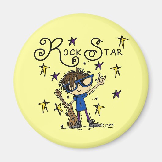 Brünetter Felsen-Stern Magnet (Vorne)