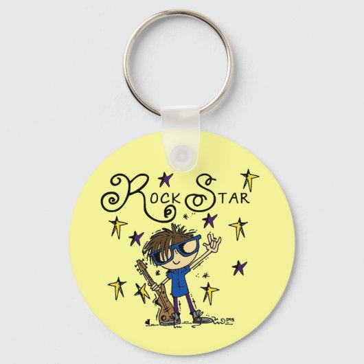 Brünetter Felsen-Stern Schlüsselanhänger (Vorderseite)