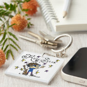 Brünetter Felsen-Stern Schlüsselanhänger (Vorderseite rechts)