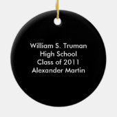 Brünetter Junge-Graduate, individueller Foto-Keepa Keramik Ornament (Hinten)