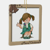 Brünetter Juniorrahmen Bell Keramikornament (Rechts)