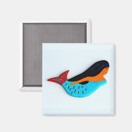 brünetter Magnet (Vorderseite/Rückseite)