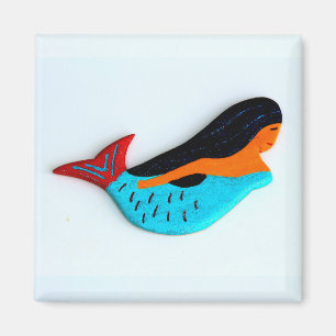 brünetter Meerjungfraumagnet Magnet