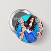 brünetter Merkknopf Button (Vorne & Hinten)