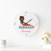 Brünetter Mermaid Thunder_Cove Große Wanduhr (Zuhause)