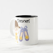 Brünetter Tänzer Zweifarbige Tasse (Vorderseite Links)