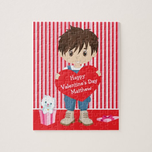 Brünetter Valentiner Junge Puzzle (Vertikal)