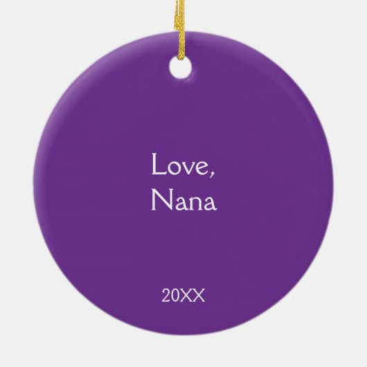 Brünetter Weihnachtskalender Keramik Keramik Ornament (Hinten)