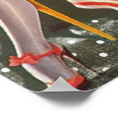 Brünettes Button-up-Mädchen lachen Poster (Ecke)