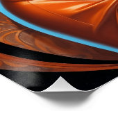 Brünettes Button-Up Orange Dress Poster (Ecke)