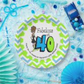 Brünettes fabelhaftes bei 40 40. pappteller (Party)