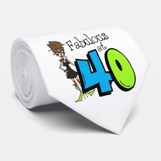 Brünettes fabelhaftes bei Geburtstag 40 Krawatte (Gerollt)