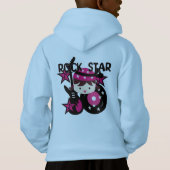 Brünettes Felsen-Stern-Mädchen Hoodie (Rückseite)
