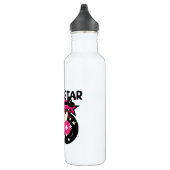 Brünettes Felsen-Stern-Mädchen Trinkflasche (Rechts)