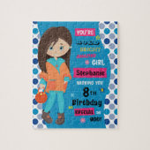 Brünettes Geburtstagskind Puzzle (Vertikal)