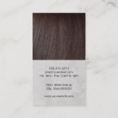 Brünettes Haar | Haarstylistische Schere Visitenkarte (Rückseite)