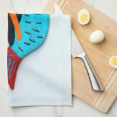 brünettes Meerjungetuch Geschirrtuch (Viertel Falte)