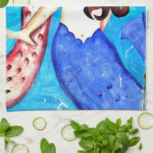 brünettes Meerjunghandtuch Geschirrtuch (Gefaltet)