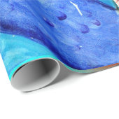 brünettes Meerjungpapier Geschenkpapier (Rolleneckpunkt)