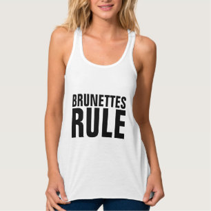 BRUNETTES RULE Workout Tanks Tops, T - Shirt