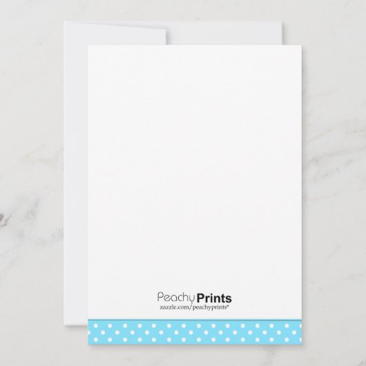 Brünettes Tanzen mit fröhlich blauer Babydusche Einladung (Rückseite)