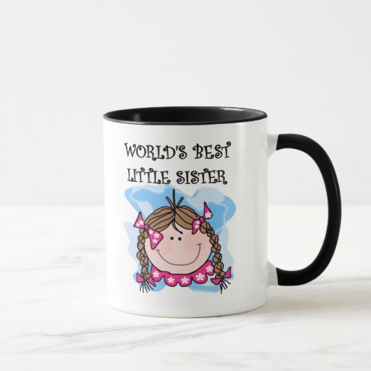 Brunettte beste kleine Schwester Tasse (Rechts)