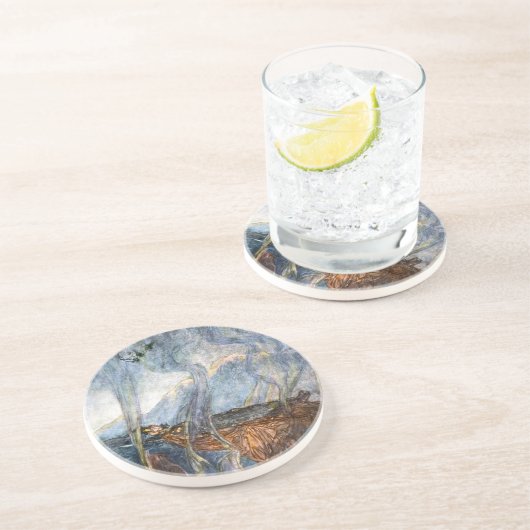 Brunhilde Felsen-Untersetzer Sandstein Untersetzer (Seite)