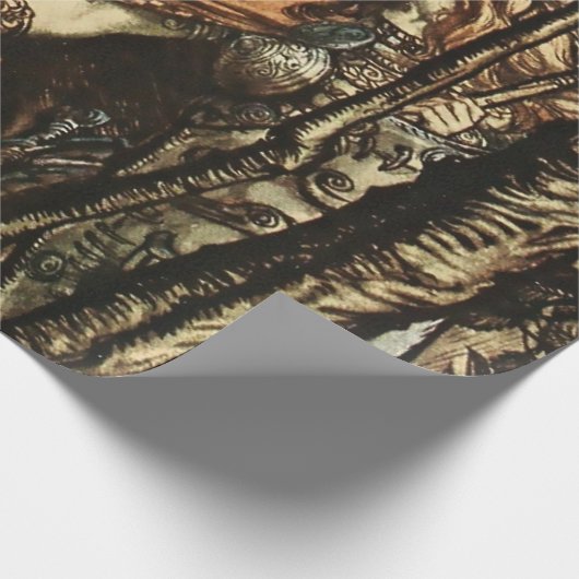 "Brunhilde Led Your Horse" von Arthur Rackham Geschenkpapier (Ecke)