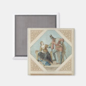 Brunhilde und Hagen, Illustration für "The Niebelu Magnet (Vorderseite/Rückseite)