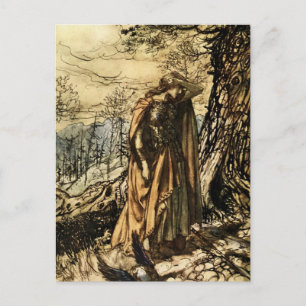 „Brunhilde verwirrt und alarmiert“ von Arthur Rack Postkarte