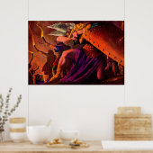 Brunhilde Weeps in Sigfried's Funeral Pyre Poster (Küche)